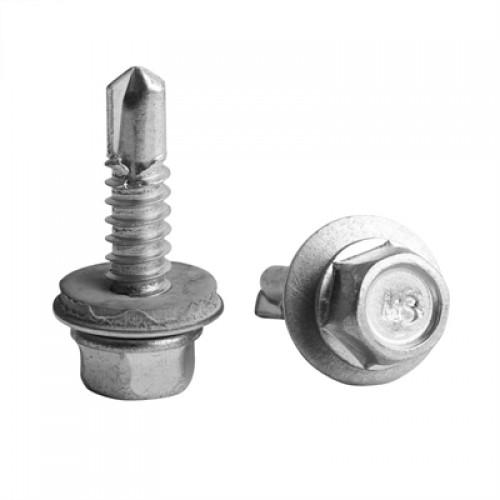 5,5x50mm Trapez Çatı vidası Matkap Uçlu Galvanizli 100 Adet