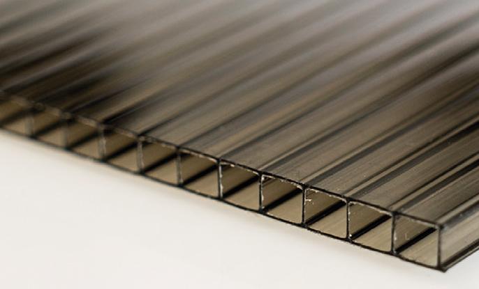ALRİTA 100X100X4MM BRONZ OLUKLU POLİKARBON LEVHA
